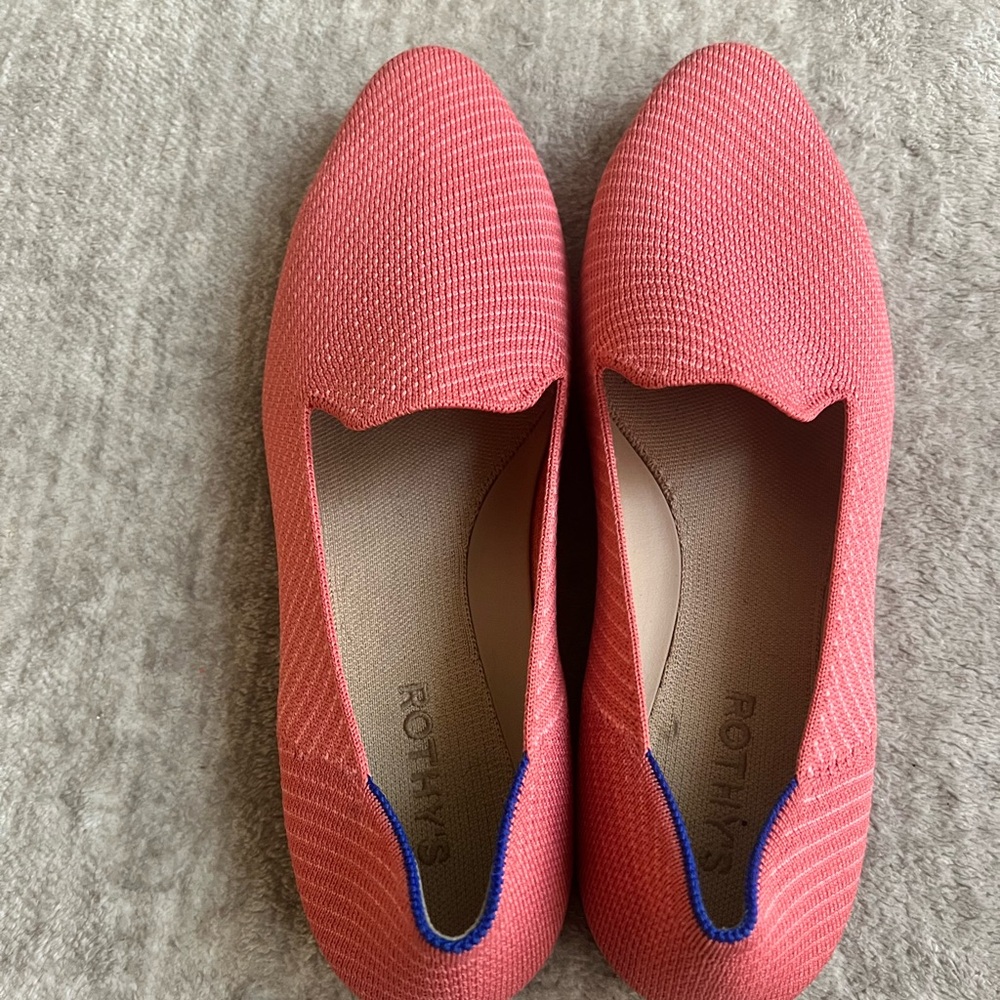 Rothy’s Almond Loafer Ruby Grapefruit Twill